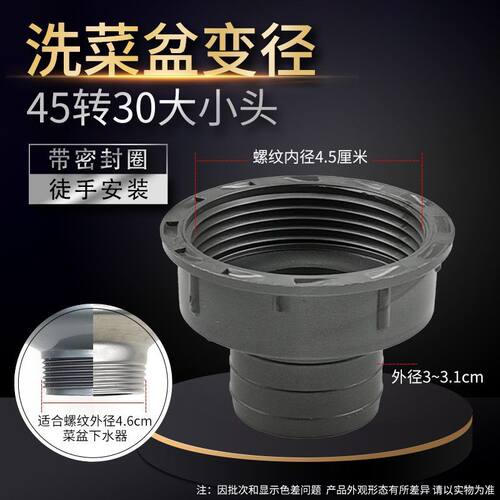 洗脸盆下水管螺纹接口不