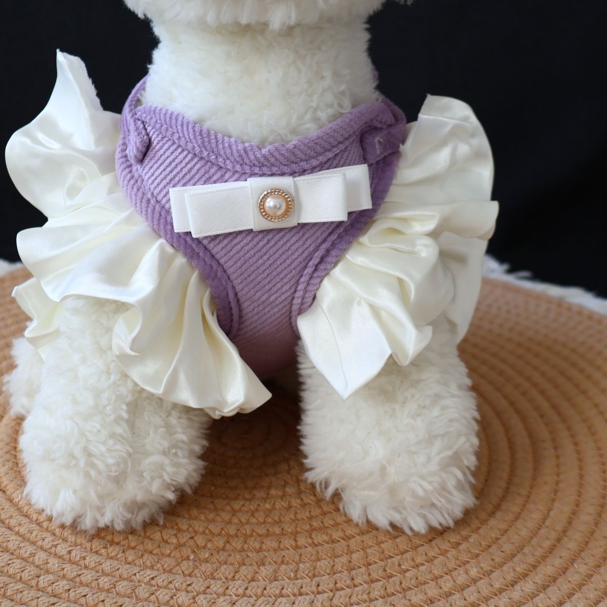 2025新款小狗牵引绳公主风狗狗胸背宠物牵引绳狗狗绳子猫咪背心外