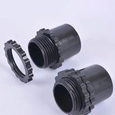 16mm管连接件包塑金属软管塑料接头蛇皮管波纹管配件锁母直插穿线