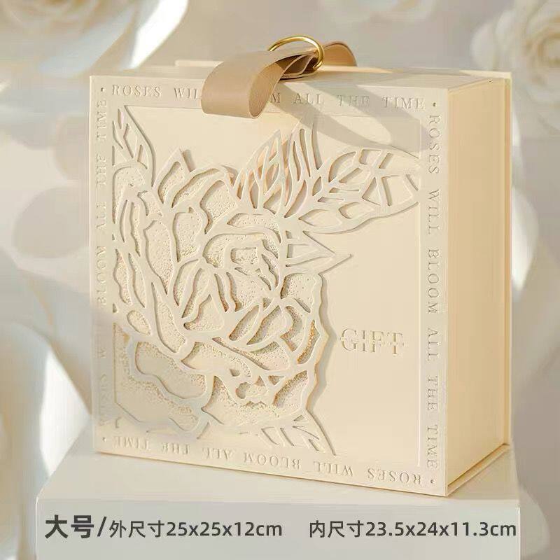 玫瑰花毯包装盒星河玫瑰礼盒空盒子包装盒礼物盒正方形结婚新娘伴