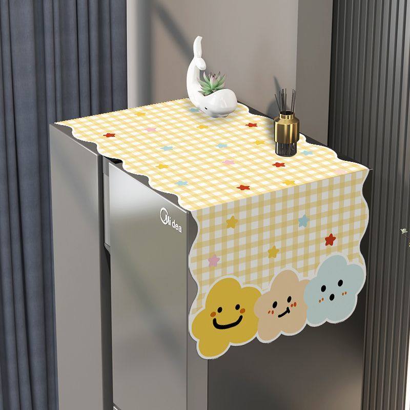 双开门冰箱专用盖布冰箱防尘罩盖布单双开门顶可收纳防灰尘盖巾家