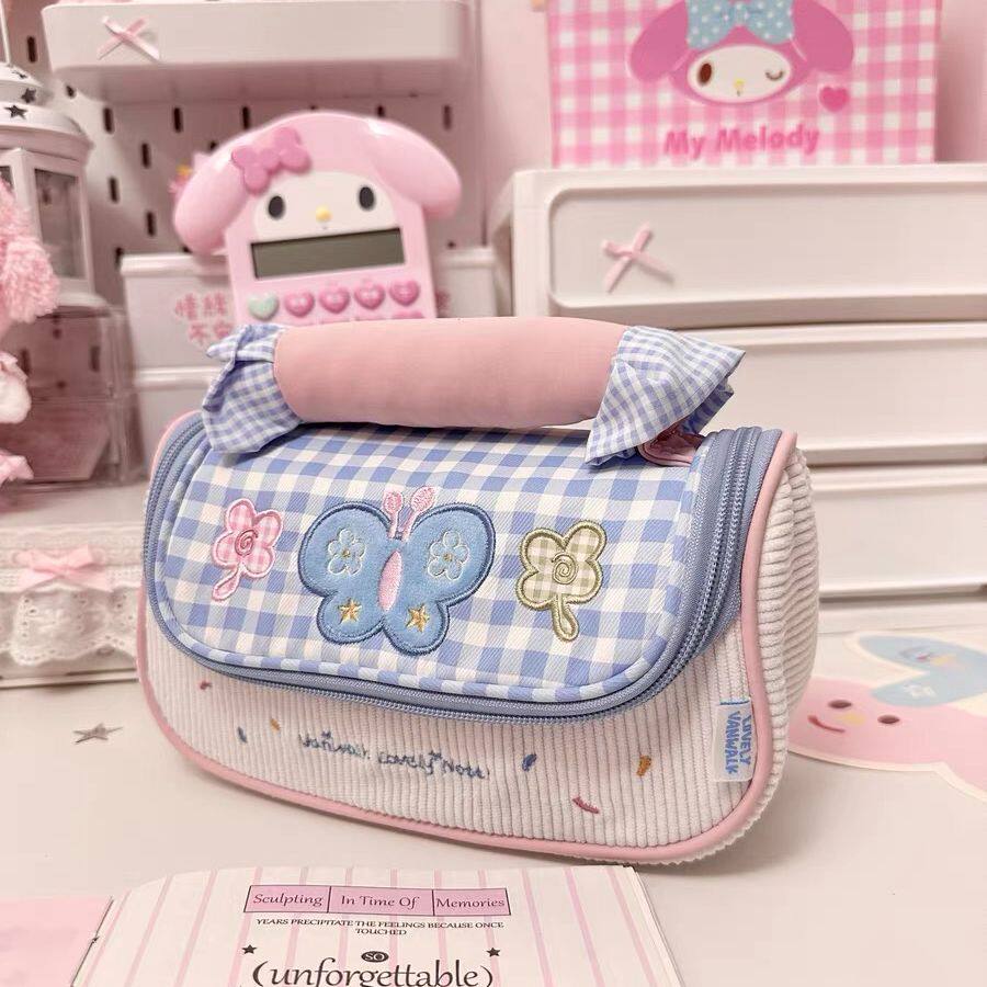 2025年超火笔袋同款ins马卡龙笔袋高颜值大容量文具盒少女化妆包