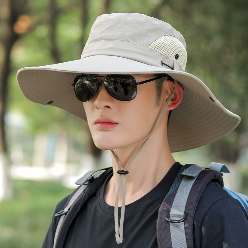 男士户外专用防晒帽帽子