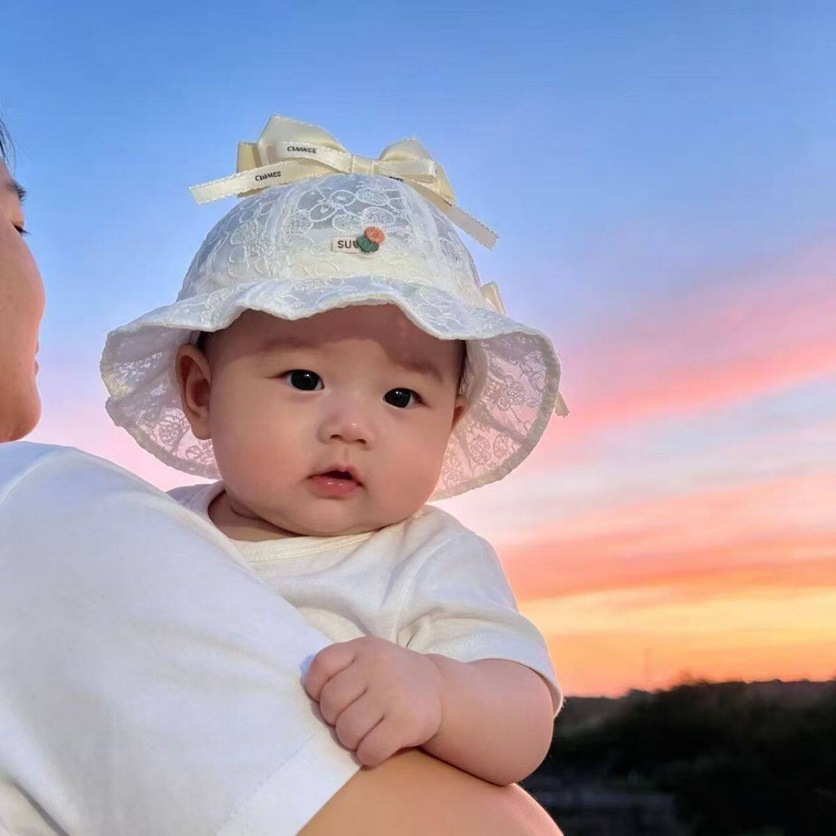 婴儿夏天帽子遮阳季薄款