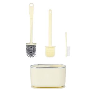 马桶刷三件套马桶刷壁挂式免打孔长柄马桶缝隙刷放置器无死角带底