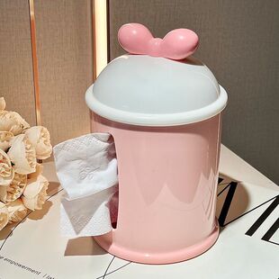 创意漂亮抽纸盒蝴蝶结纸巾盒可爱家用餐巾纸纸盒茶几客厅桌面创意