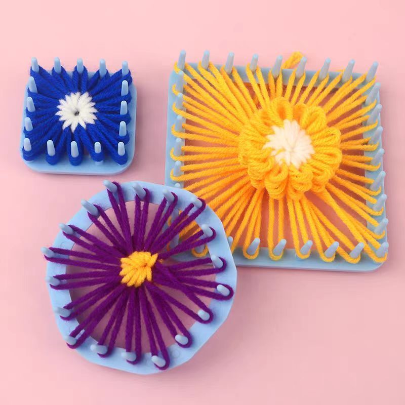 毛球制作器毛线编花器毛线编花制球器花网编织工具手工编织圆形编