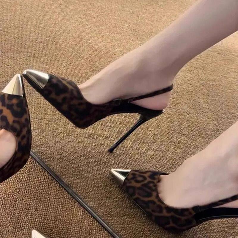 特细跟高跟鞋2026新款金属细跟尖头高跟鞋女秋冬设计感浅口单鞋子