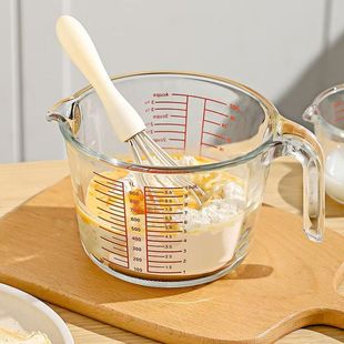 打蛋器专用碗大容量玻璃量杯带刻度把手毫升计量器家用耐温厨房牛