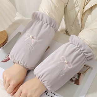 女式上班耐脏袖套短款套袖女款羽绒服手袖秋冬成人上班防脏袖套学
