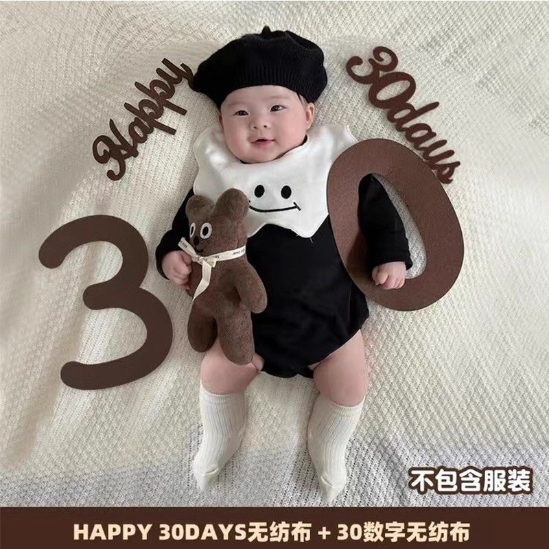 100天宝宝拍摄道具3满月
