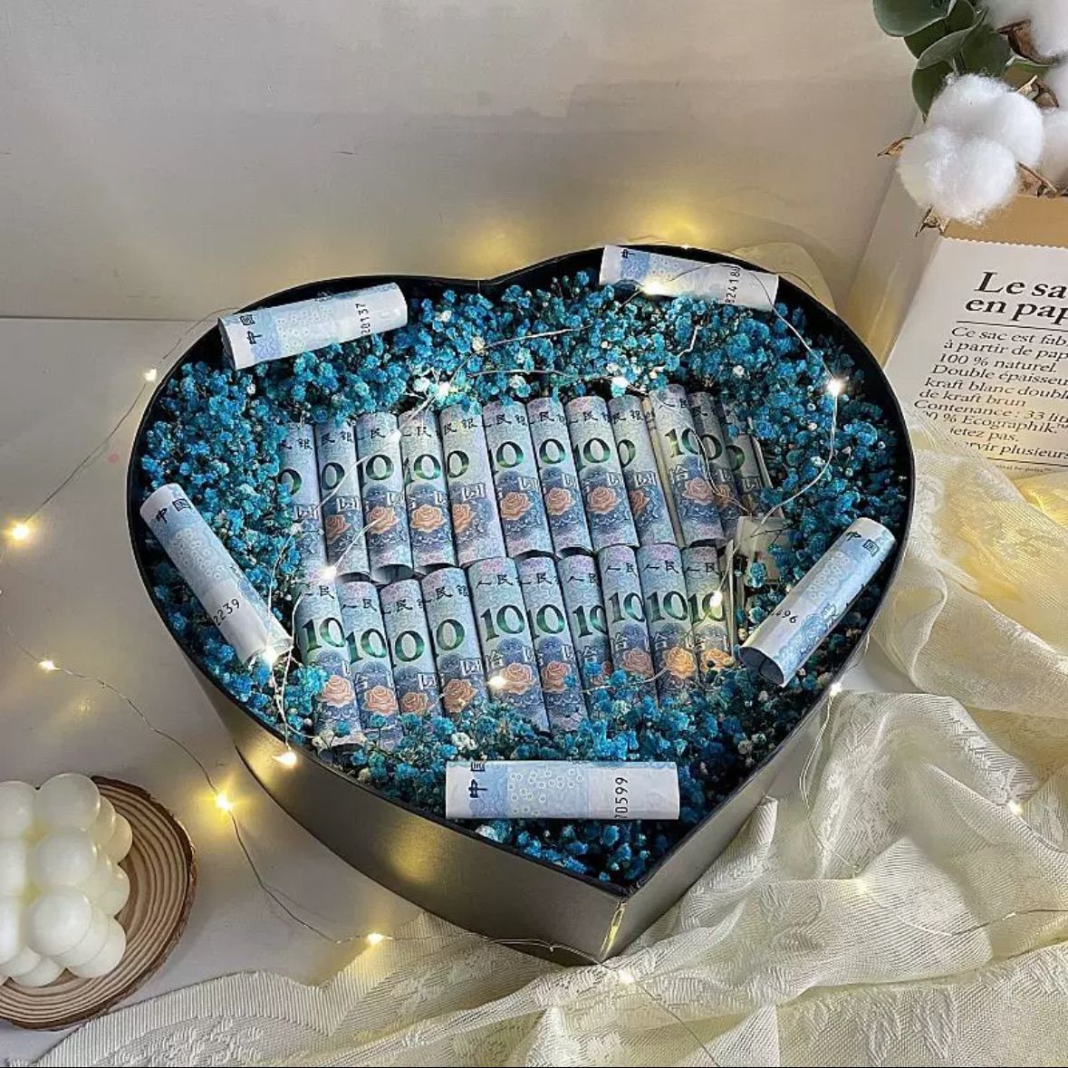 花束烟礼盒七夕节爱心diy