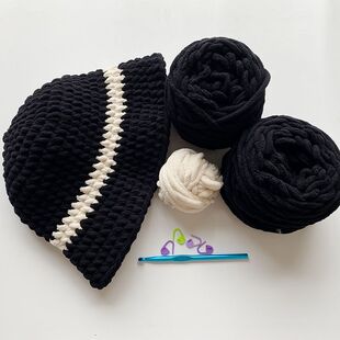 钩帽子的专用线手织毛线织帽子diy手工材料包钩针编织自制成人小