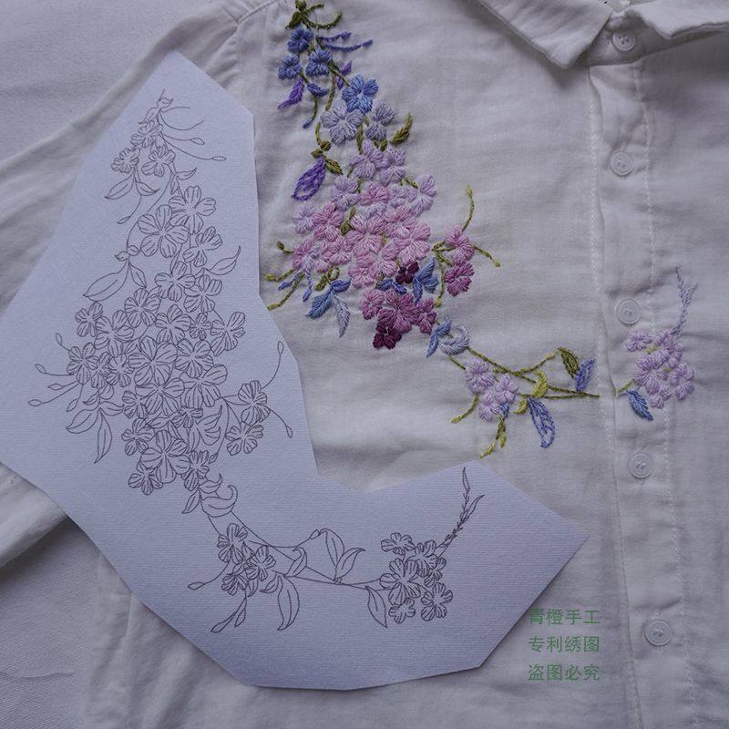 刺绣图案样纸新中式国风手工刺绣花图案样纸衣服补破洞贴纸DIY手,居家布艺,缝纫DIY材料套装,淘宝优惠券,粉丝福利购,淘宝优惠卷