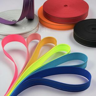 反光条衣服用2.5cm彩色仿尼龙反光条织带夜光带宠物带水杯带牵引