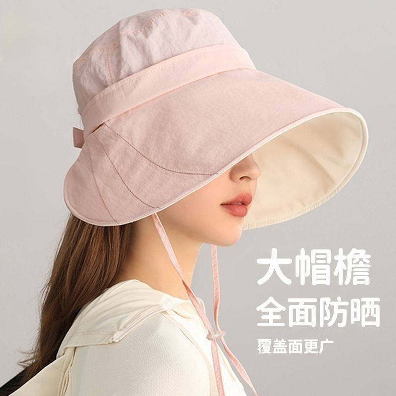 脸大女士帽子夏季防晒帽