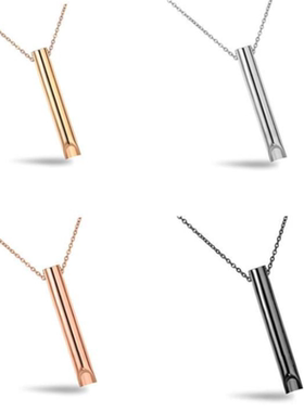 不锈钢正念呼吸项链欧美调节压力钛钢吊坠解压饰品