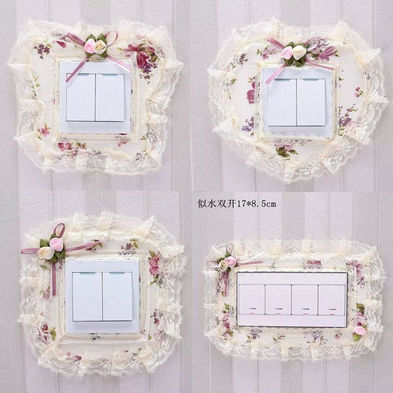 网红开关贴蕾丝布艺开关贴开关套插座贴套防尘罩墙壁贴开关套子田,居家布艺,开关套,淘宝优惠券,粉丝福利购,淘宝优惠卷