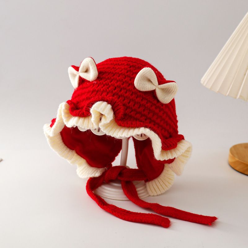 洋气好看的宝宝帽子女宝宝帽子秋冬季保暖公主假发帽可爱超萌小辫