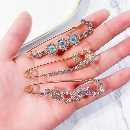 围巾固定扣高档围巾披肩扣固定毛衣外套开衫大别针胸针衣服胸花配