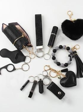 2025跨境新款 Kids' Keyrings Keychains 女士钥匙扣套装安全防护