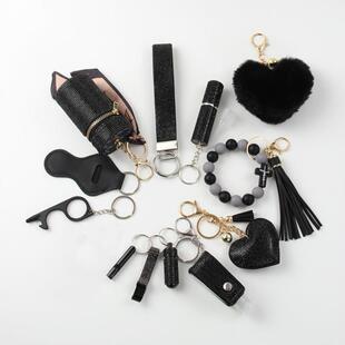 2025跨境新款 Kids' Keyrings Keychains 女士钥匙扣套装安全防护