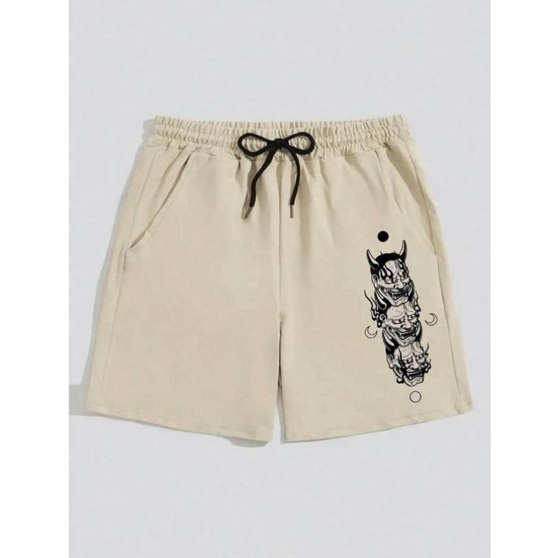 外贸代发款跨境 n's Shorts 男士时尚夏季短裤时尚口罩印花休闲