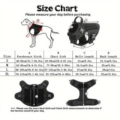 Large Dog Harness Tactical Dog Harness Dog Vest Harness for