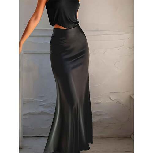 S 41241 High Waist Leather Skirt 腰皮裙