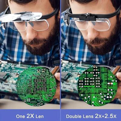 1pc Headband Magnifying Glasses Rechargeable Magnifier