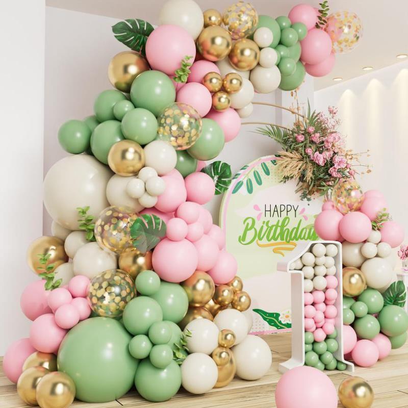 Christmas Halloween 109pcs Green Pink Ballon Arch Garland