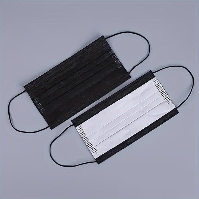 100pcs Black Disposable Face Masks BreathEasy 3 Layer