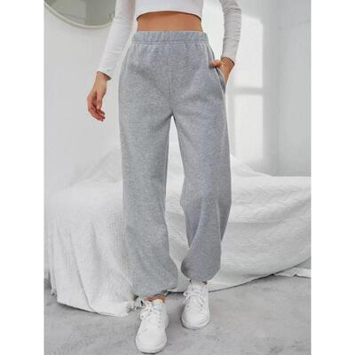 A 14262 High Waist Fleece Straight Pants 腰加绒直筒休闲裤