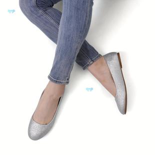 Women's Simple Ballerina Walking Flats Shoes Elegant全彩暖光