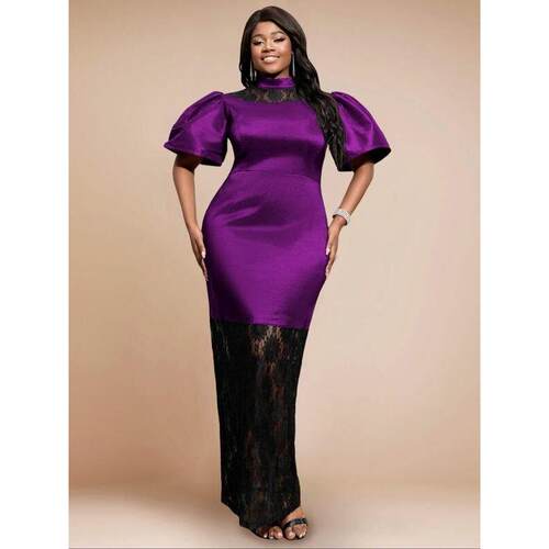 N 75445 Designer Bell Sleeve Dress 蕾丝连衣裙