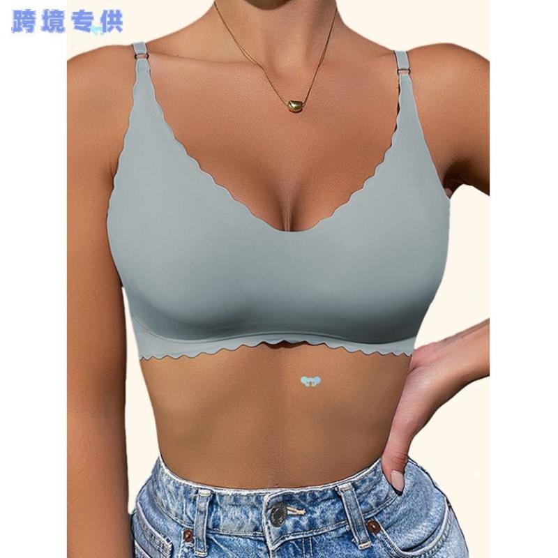 1pc Women's Wave Wireless Seamless Bra High Comfort文胸