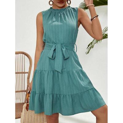 X 30468 Sleeves Lace Collar Dress 荷叶边连衣裙