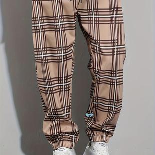 Gezi Faion Tapered Pants Casual跨境 Versatile Plaid Trend