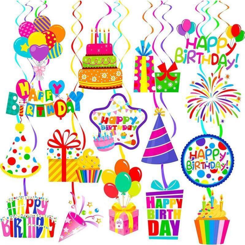 Christmas Halloween 20Ps Happy Birthday Hanging Swir