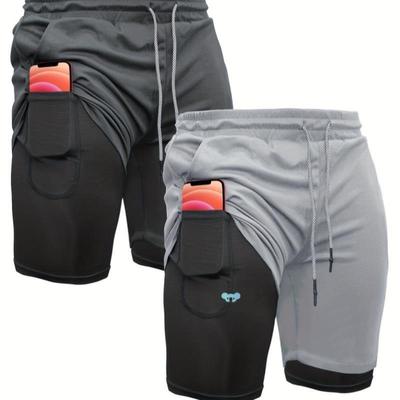 2 in 1 Running Shorts 2 in 1 mens Running Shorts 2 Piece跨境