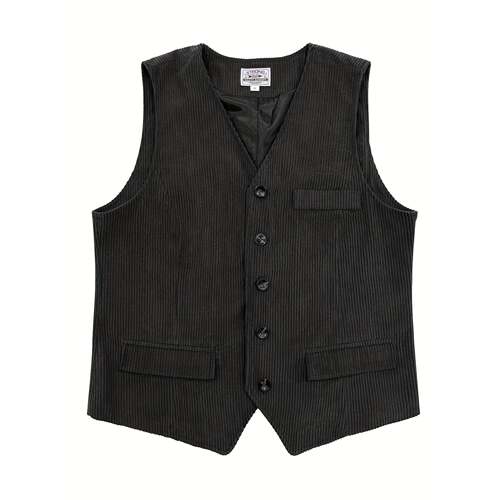 D 14373 Corduroy pocket vest coat 灯芯绒口袋马甲外套
