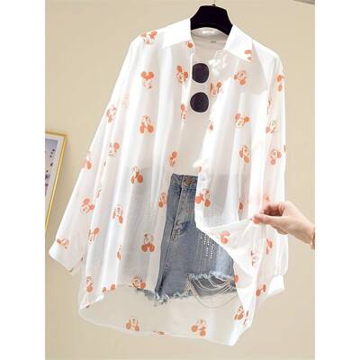 F 11763 Mickey Print Sun Protection Shirt 米奇防晒衣