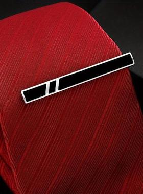 1pc Sleek n's Red riped Alloy Tie Clip Simple Design