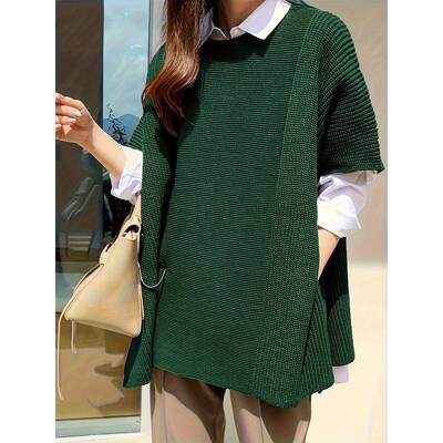 M 54521 Korean Style Knit Vest Cape 韩版针织背心
