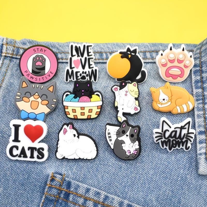 海外仓 Women's Buttons Pins 橙咪毛绒粉爪彩色纱线靠枕