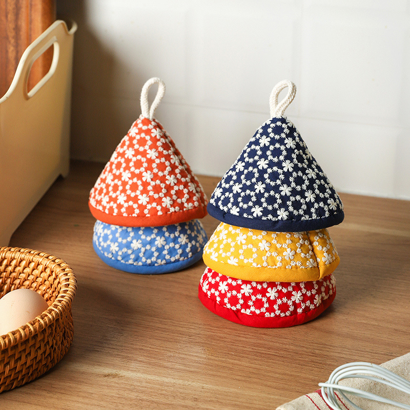 防烫锅帽厨房家用加厚隔热三角锅盖帽端砂锅专用高颜值微波炉手套