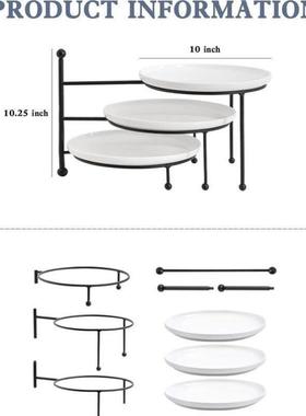 N 652 代发速卖通亚马逊跨境新款圣诞万圣节 3层白色餐具架
