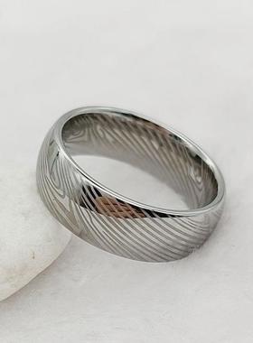 n's Damascus Ring Tungsten Faion Jewelry Unique钨丝戒指