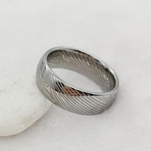 Ring Damascus Tungsten Faion Unique钨丝戒指 Jewelry