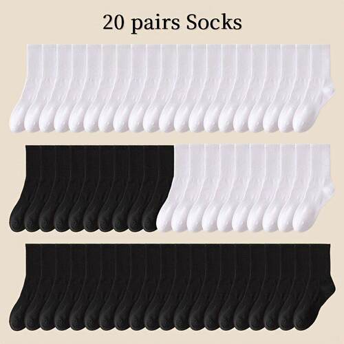H 30101 Disposable black gray white socks 一次性黑白灰短筒袜